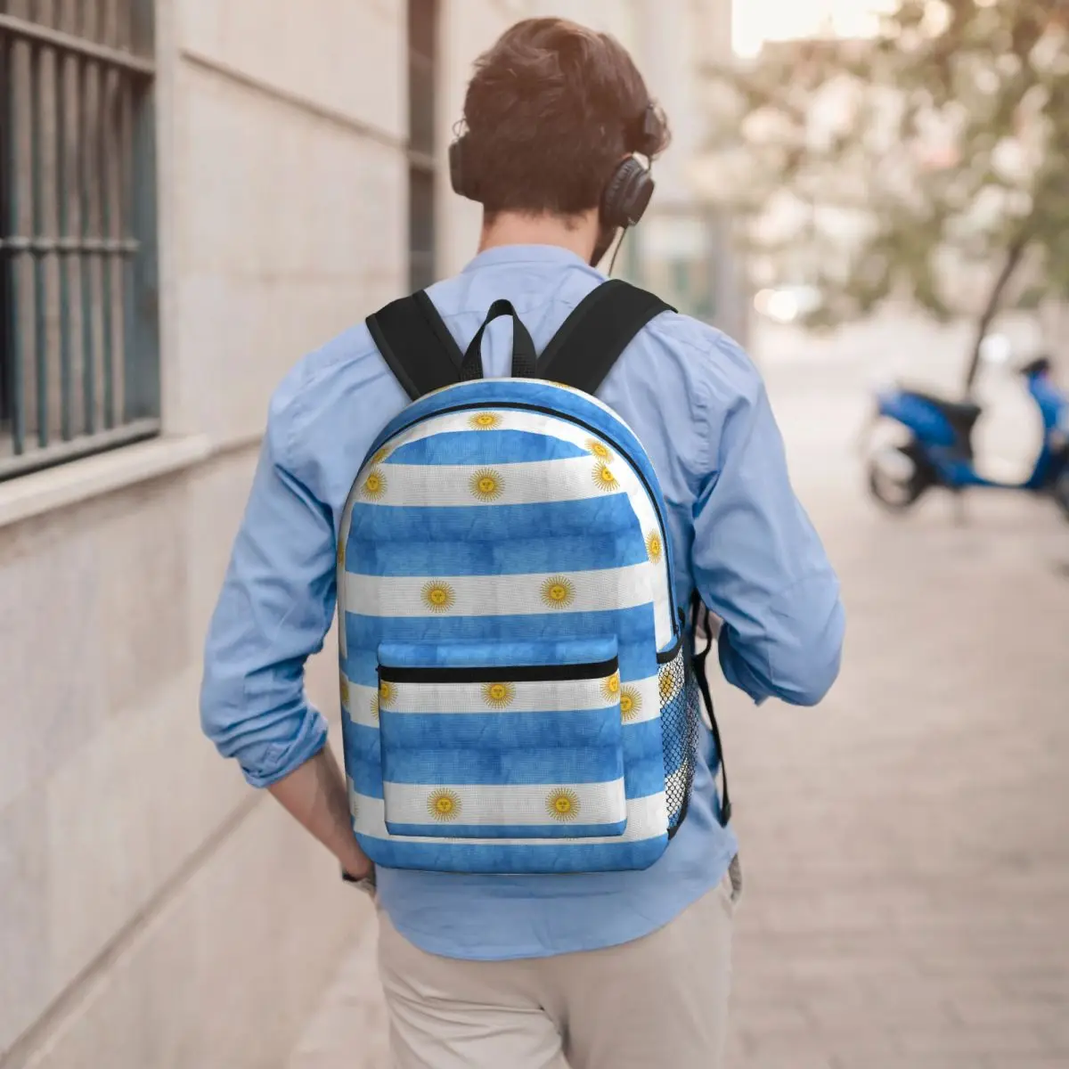 

Argentina Argentinian Flag National Flag Of Argentina Backpack BookBag Kids School Bag Computer Shoulder Bags for Men Women