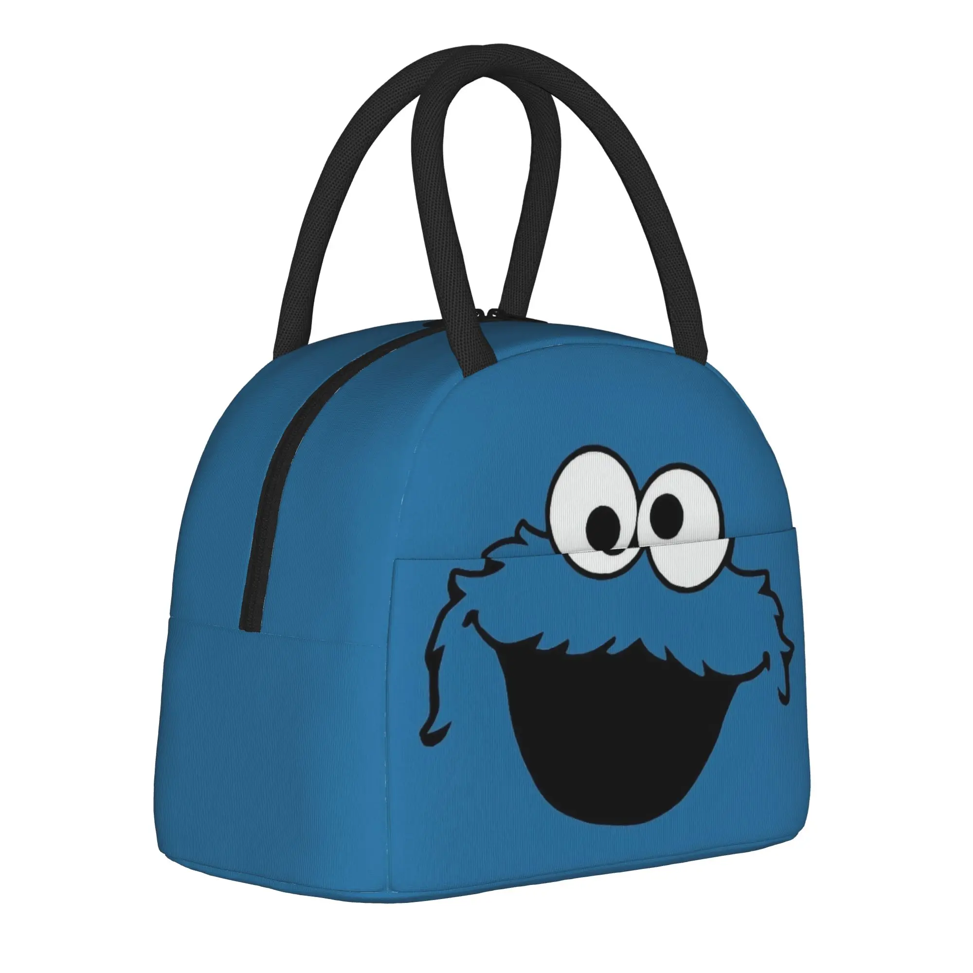 Anime Cookies Monsters   Insulated Lunch Bags Thermal Bag Reusable,Lunch Container Sesames Streets Leakproof Tote Lunch Box