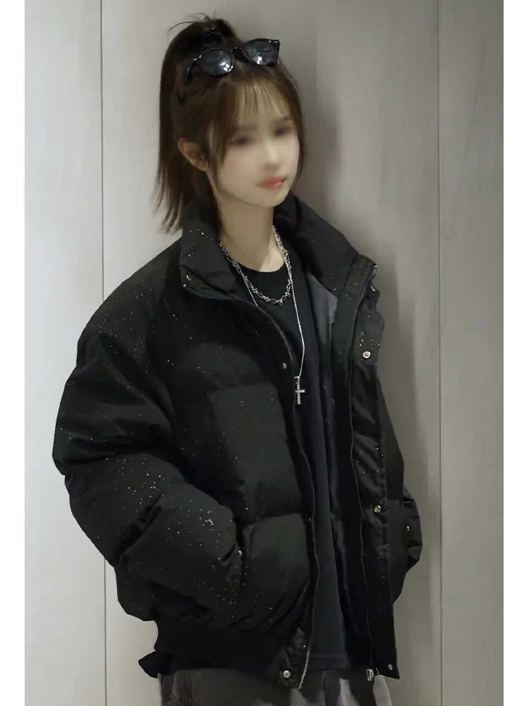 

Утепленная хлопковая куртка с воротником-стойкой, мужская зимняя верхняя одежда, хлопковое пальто, повседневное, приталенное, с длинными рукавами, однотонное