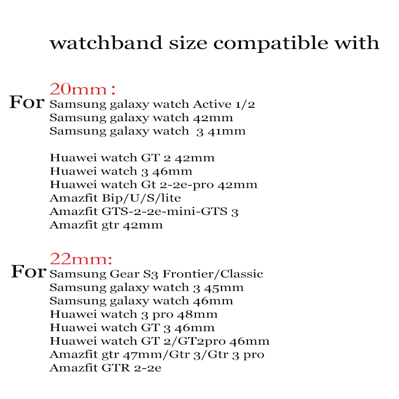 Universal Band for Samsung Galaxy Watch 3 46mm Pro Active 2/Gear S3 Nylon Loop Bracelet For Huawei Watch GT 2 3 Strap 22mm 20mm