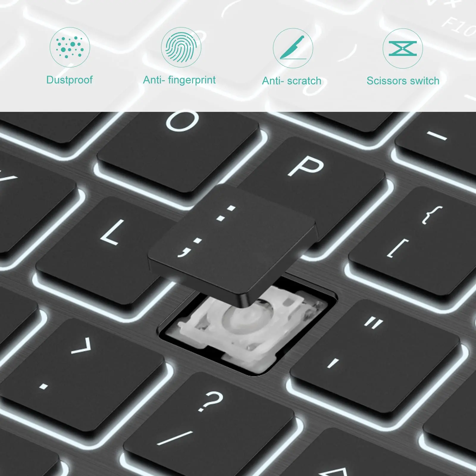 10 Tastiera e mouse retroilluminati per iPad Tastiera Bluetooth retroilluminata per tastiera e mouse wireless Ios Android Windows