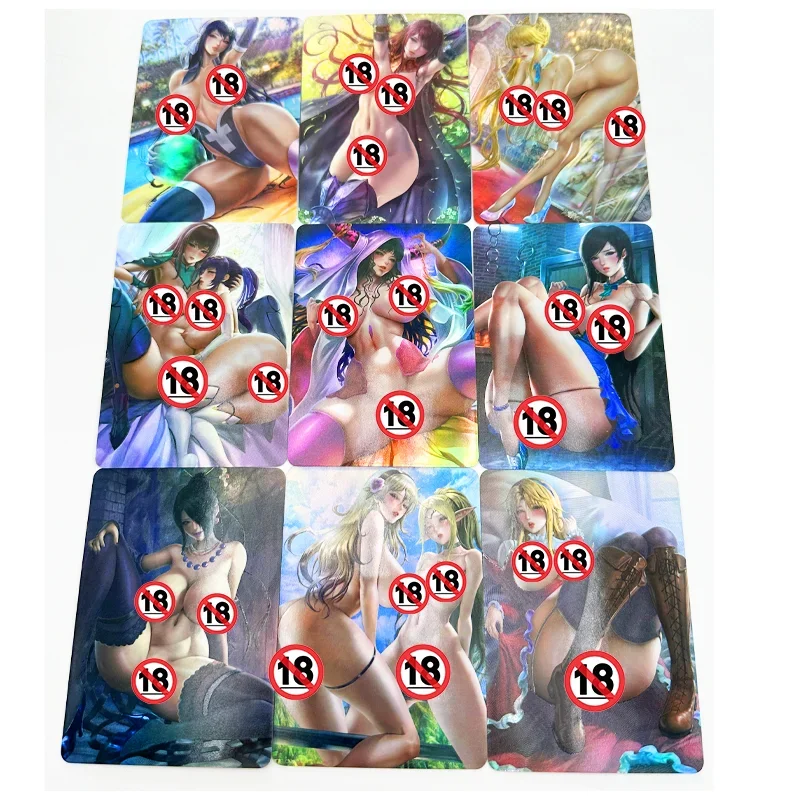 

9pcs/set No.4 Tifa Lockhart ACG Sexy Nude Toys Hobbies Hobby Collectibles Game Collection Anime Cards