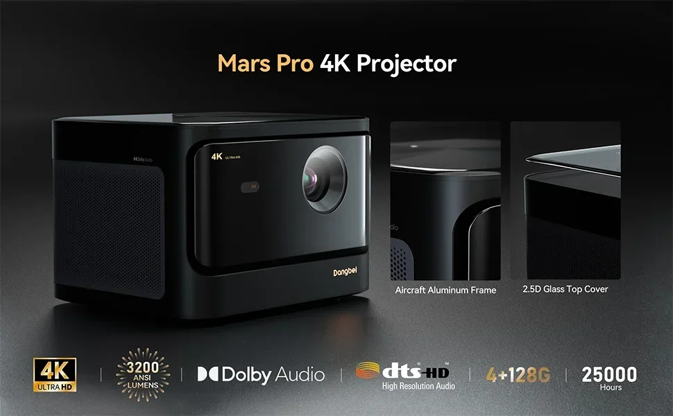 VENDA QUENTE Dangbei Mars Pro Ultra Bright High Lumens True 3d Dangbei Laser 4k ALPD 4k UHD Projetor 3200 ANSI 4k Projetor