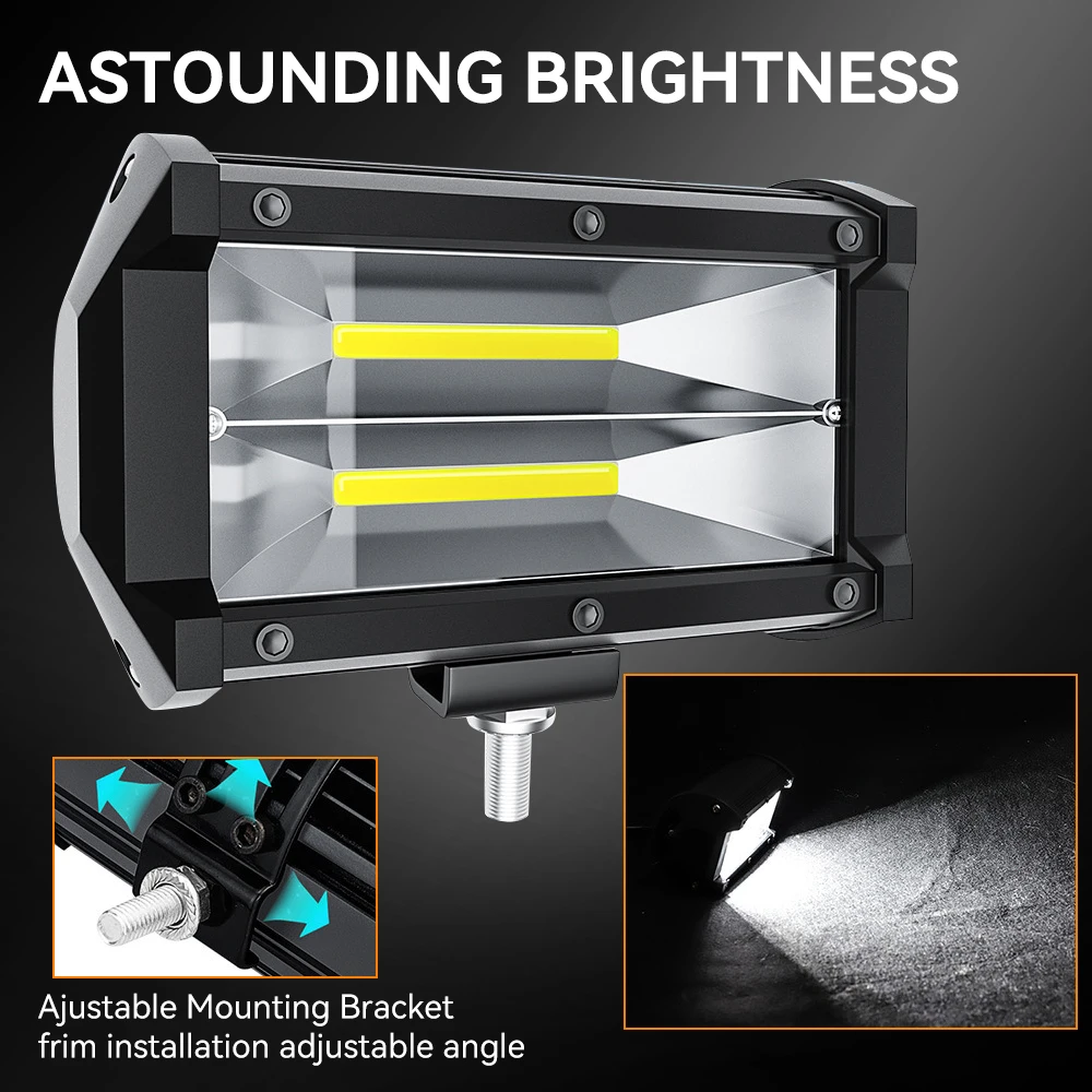 5 zoll LED Auto Arbeit Licht 12V 24V 72W Arbeit Nebel Lampe Für Offroad 4x4 SUV ATV Lkw Feuer Lkw landwirtschaft Fahrzeug Suchscheinwerfer