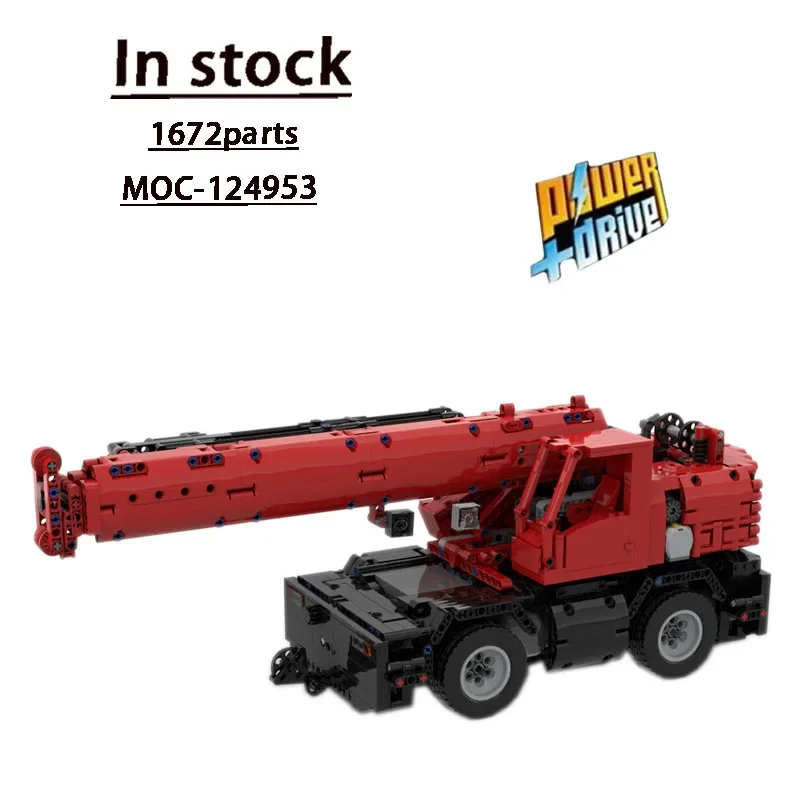 

MOC-124953 Electric RC City Transport 4 Wheel Crane Building Block Model 1672 Parts Children's Birthday Building Block Toy