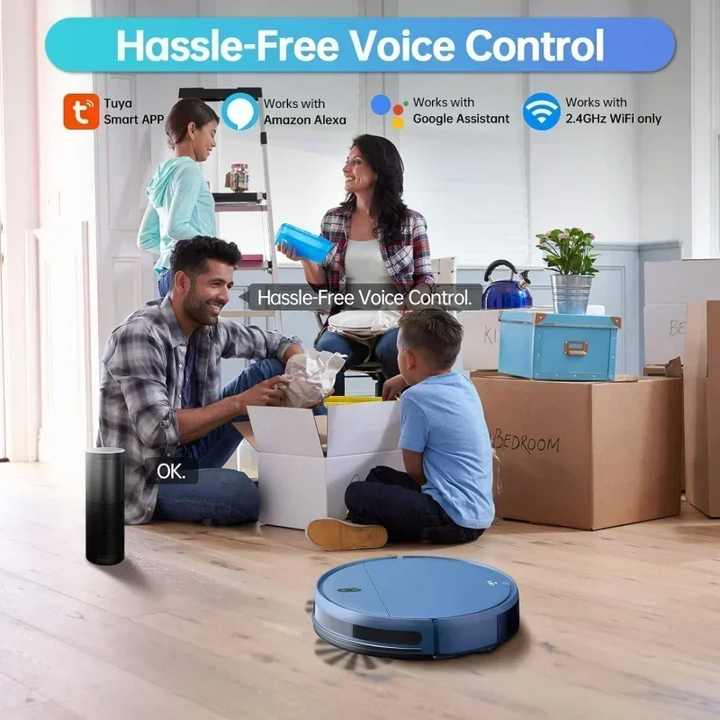 DD2ZCWA Robot Vacuum and Mop Combo,2 in 1 Mopping Robotic Vacuum with WiFi/App/Alexa,Robotic Vacuum Cleaner,Schedule Settings