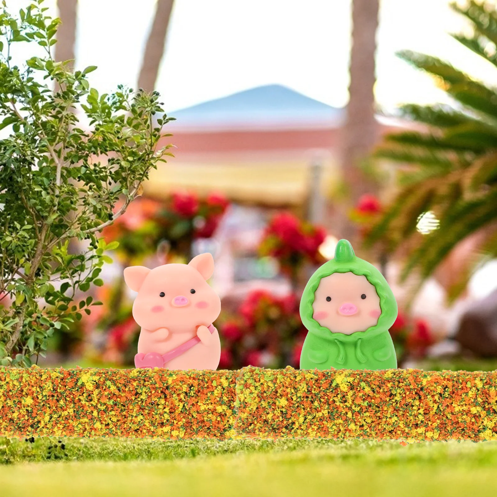 15pcs Simulated Cluster Lightweight Plastic Vegetation for Sand Table Micro Landscape DIY Scene Simulation Greenery Shrubs
