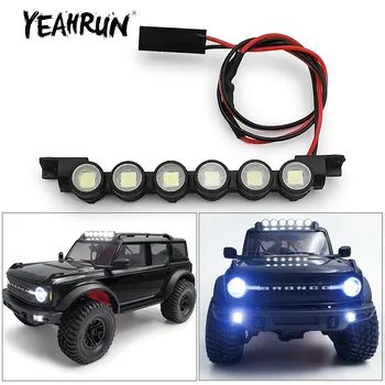 YEAHRUN 시뮬레이션 지붕 LED 조명 그룹, TRX4M 브롱코 1/18 RC 크롤러 자동차 모델 부품 