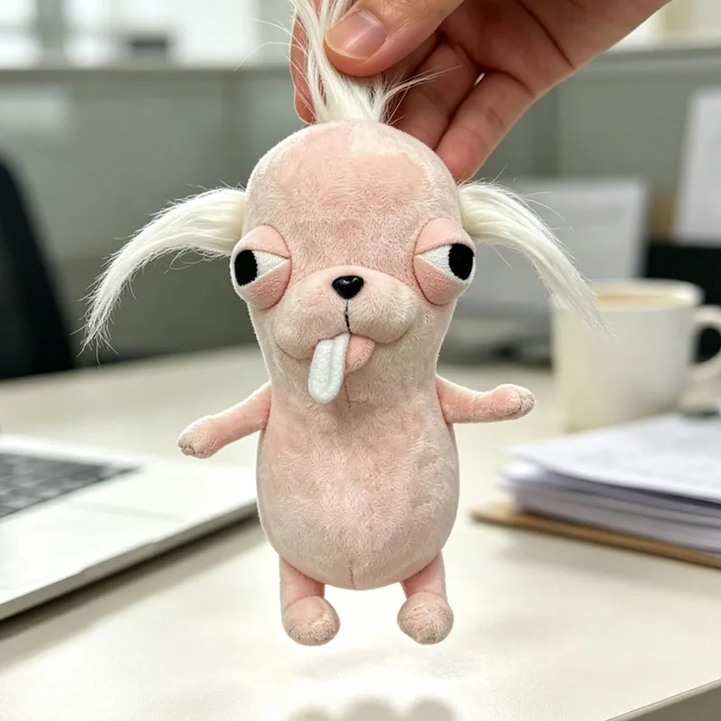 Cute Plush Pet Puppy Keychain Cute Stuffed Animals Chihuahua Doll Weird Plush Puppy Pet  School Backpack Pendant Gift YSL56