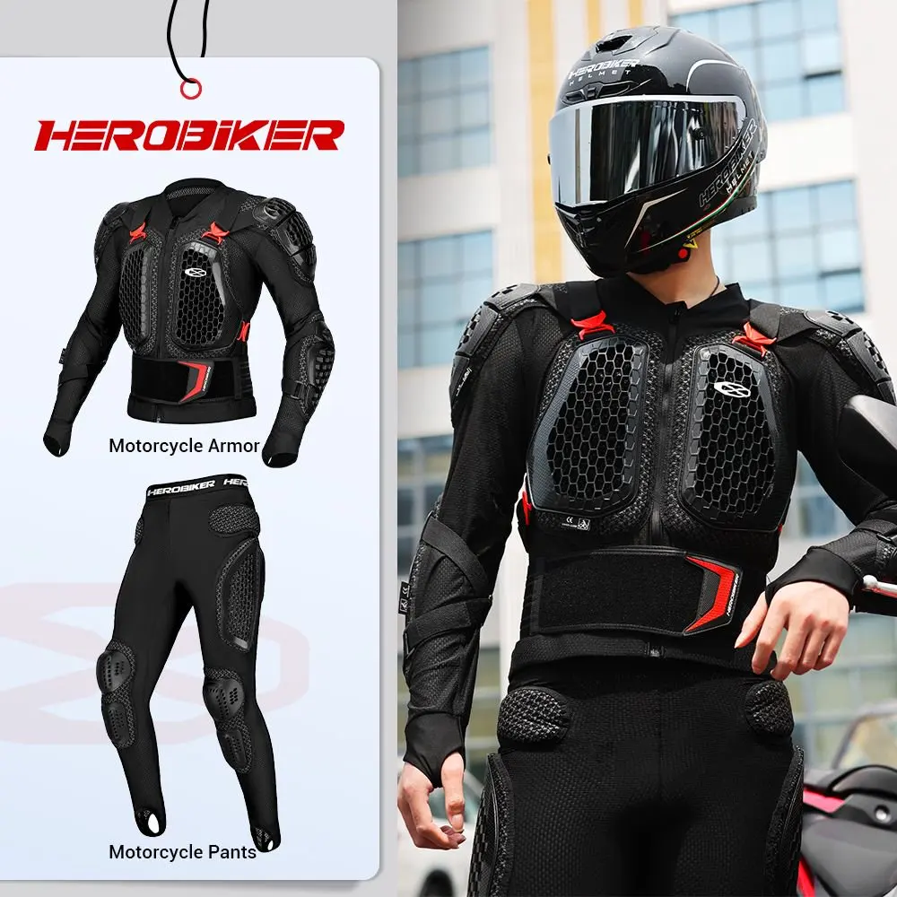 Summer Motocross Jacket Men's Body Armor Wear-Resistant Anti-Drop Bicycle Racing Jacket Riding Motorbike Moto Protection Black
