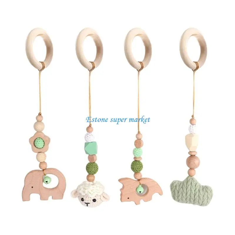 

090B 4 шт./компл. детские сенсорные игрушки, украшения для коляски, погремушка для игр, тренажерный зал, рамка, подвесные для