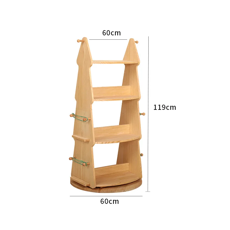 Kids'  Bookshelf Modern Cartoon Student Picture Book Storage Shelf Revolving Floor Locker