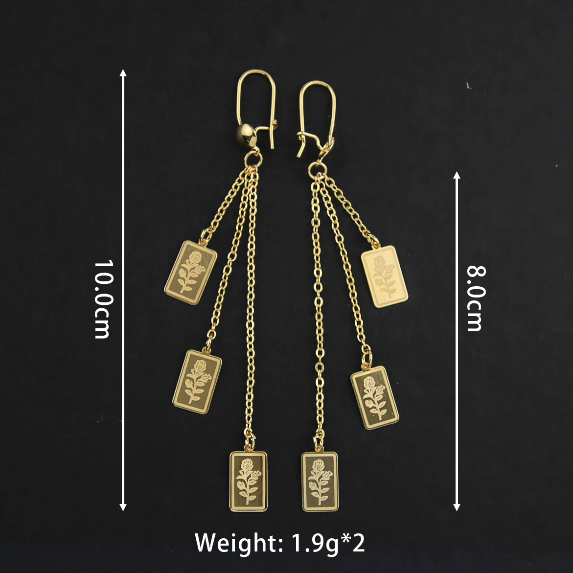 Luxus Dubai vergoldet Hochzeit Schmuck Set 21k vergoldet Fashion Square Anhänger Halskette Saudi Frauen Event Party Schmuck – Detail 4