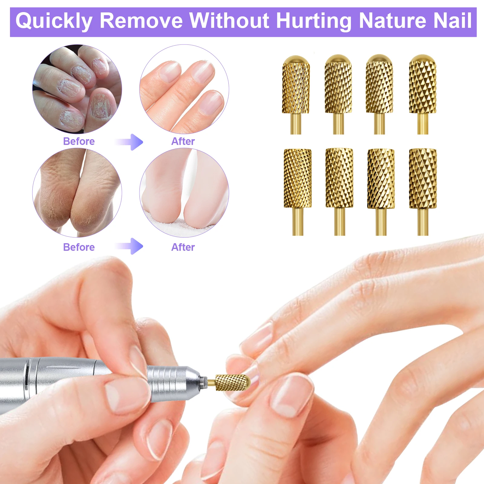 1 قطعة المهنية عالية الجودة التنغستن الصلب مسمار لقمة ثقب ماكينة الطحن الكهربائية ملحق تلميع القاطع مانيكير أداة