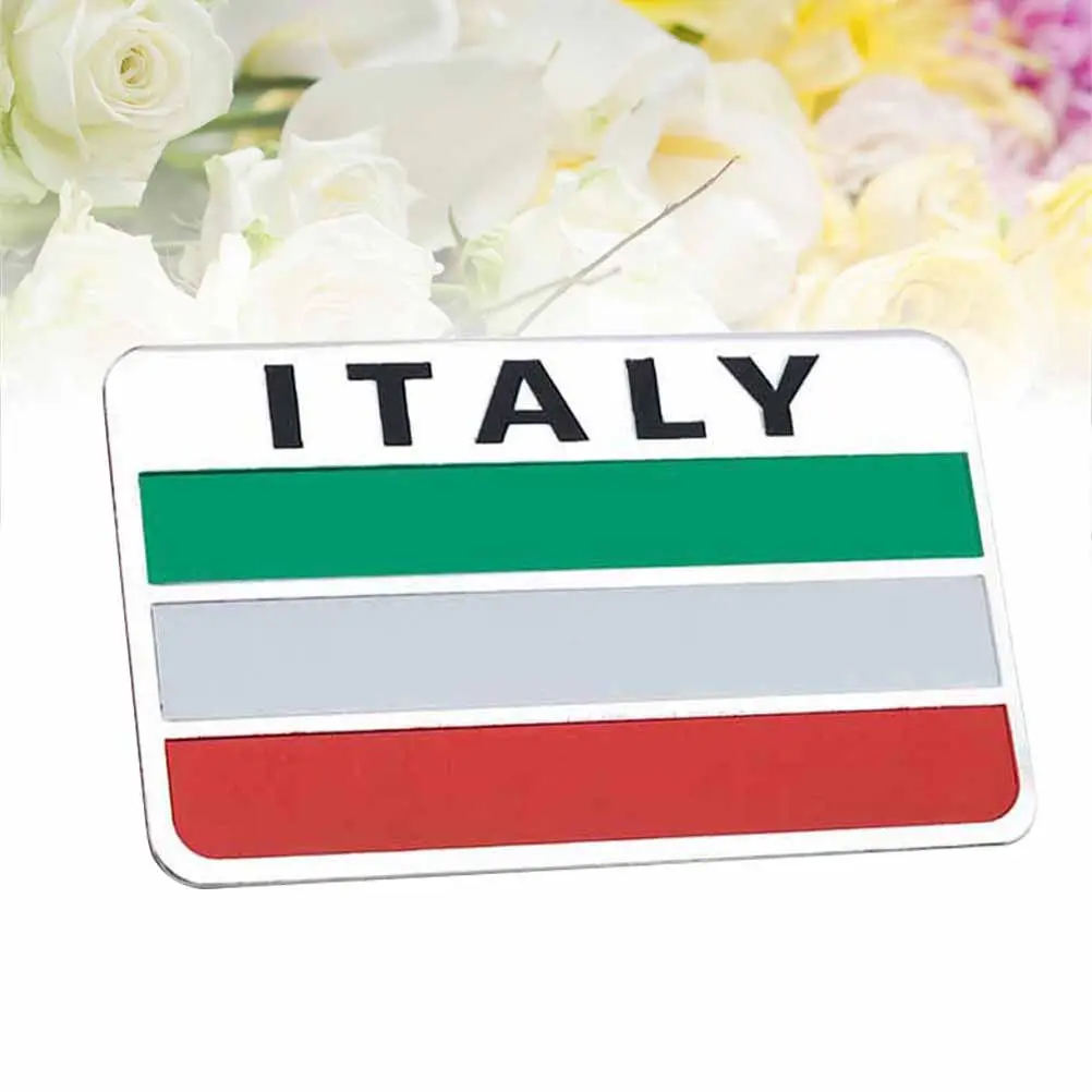 

Italy Flag Car Sticker Badge Bumper Decor Metal Decal For Vehicle Motorcycle Glass Surface Auto Exterior