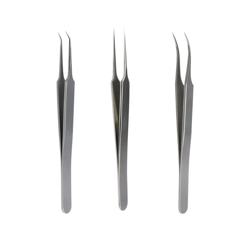FUE Punch Hair Transplant Surgical Stainless Steel Hair Transplant Extracting Forceps Teeth Tweezers with Fine Serrated Teeth