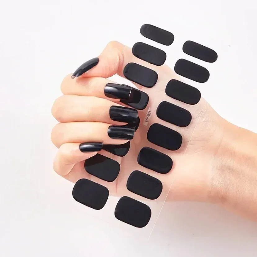 16Tips Cherries Red UV Free Nail Gel Strips No Need UV Lamp Cured Full Cover Stickers For 3D Nail Decals Manicure Press On Slide_voghion.com