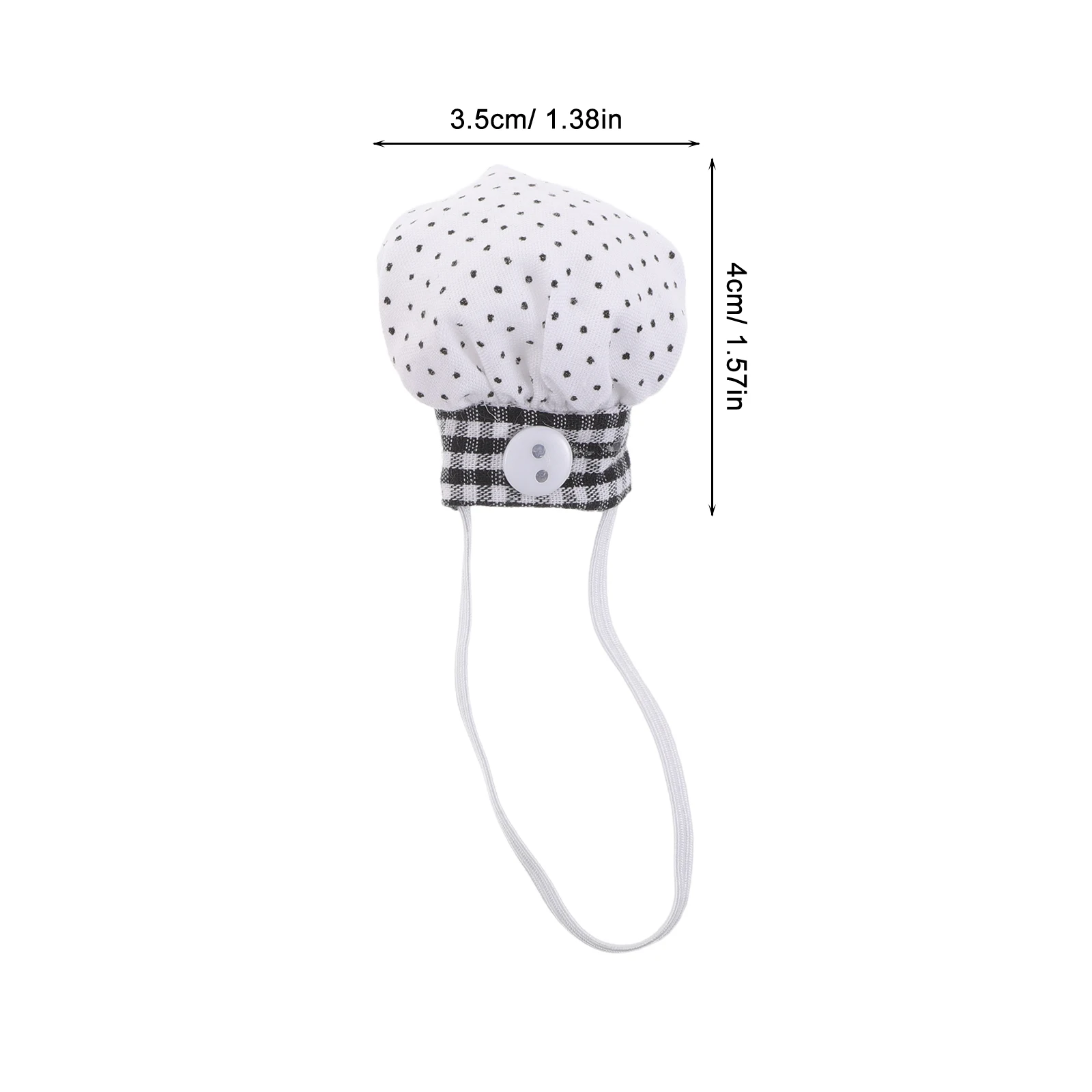 หมวกเชฟจิ๋ว 2 ชิ้น สำหรับตุ๊กตาขนาด 10-15 ซม. ของเล่นสวมบทบาท งานประดิษฐ์ DIY อุปกรณ์เสริม ชุดแต่งกายสัตว์เลี้ยง ชุดเล่นบทบาทสมมติในครัว