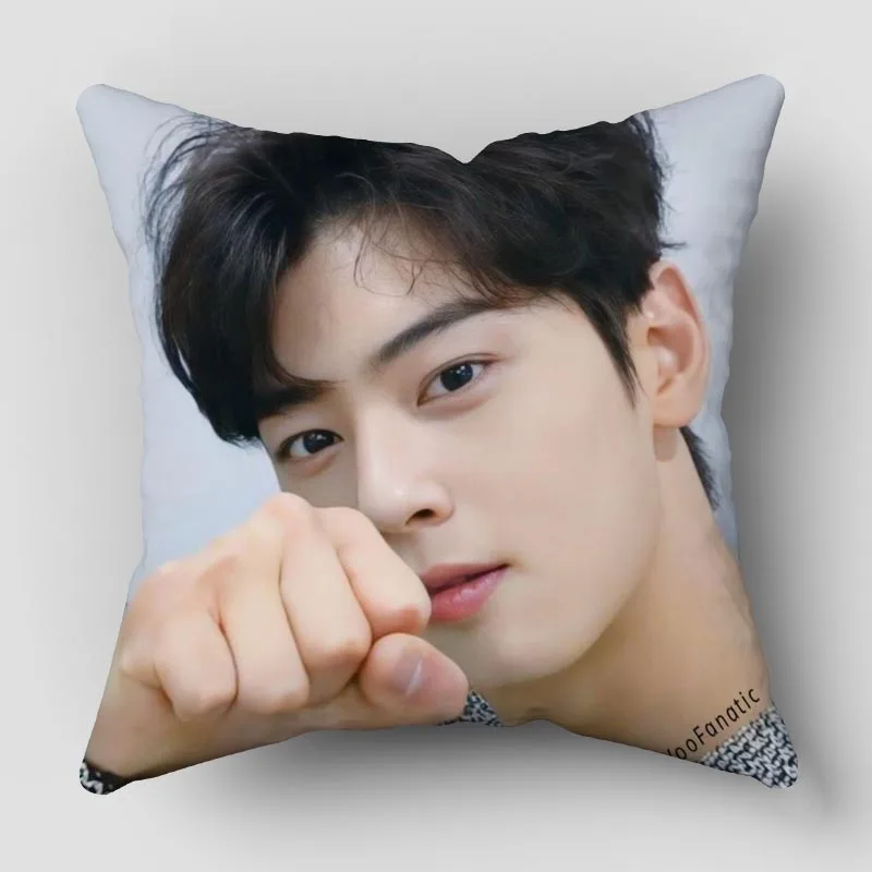 Musife Cha Eun Woo Pillowcase Custom Square Pillow Cover Case Zipper Pillowcase 35*35,40*40,45*45cm Drop Shipping