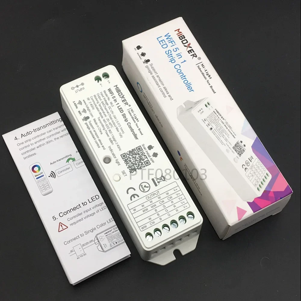 

Milight YL5 2,4G 15A 5 В 1 светодиодный контроллер Wi-Fi для одноцветных, CCT, RGB, RGBW, RGB + CCT светодиодных лент, поддержка