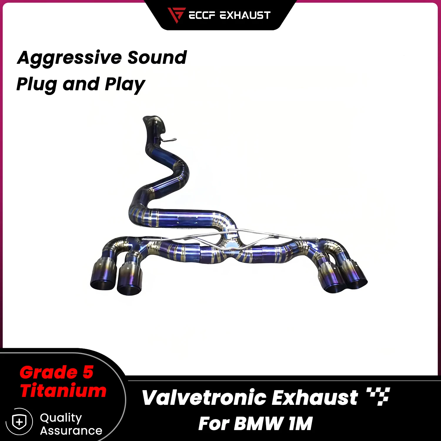 

TItanium Sporty Catback Exhaust for BMW 1M Maximize Exhaust Flow Easy Installation Plug & Play No Tuning Warranty Safe
