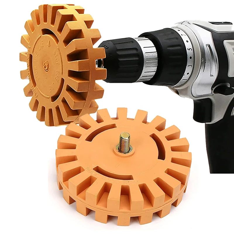

100mm Car Eraser Wheel Adhesive Remover Smooth Power Drill Adapter Paint & Vinyl Decal Removal Tool for Auto Repair