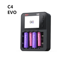 2021 New ISDT C4 EVO Smart Battery Charger Type-C QC3.0 Output for AA AAA Li-ion Battery IPS Display Screen and Fire Prevention