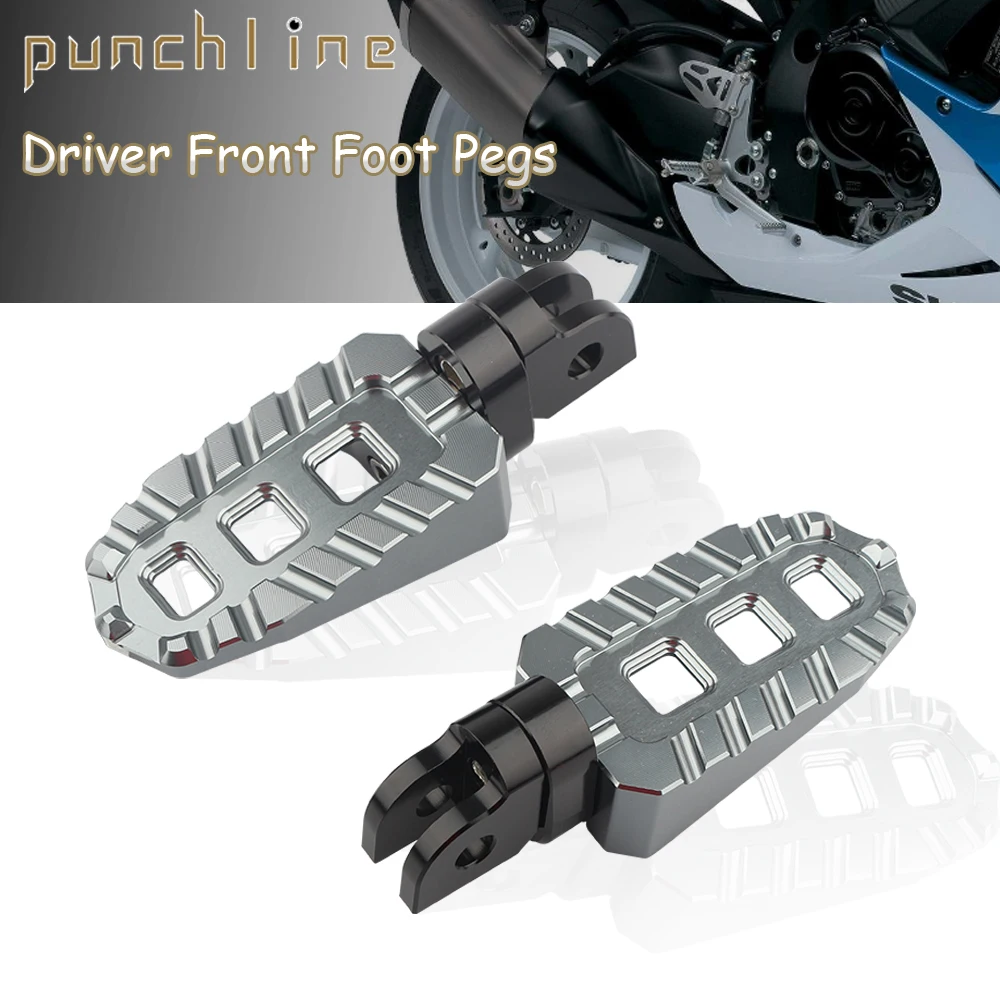 For GSX-R 600 GSXR 750 GSX-R1000 BKING GSF650 BANDIT GSF1250 BANDIT GSX650 SFV650 SV650/X Front Foot Pegs Adjustable Footrests