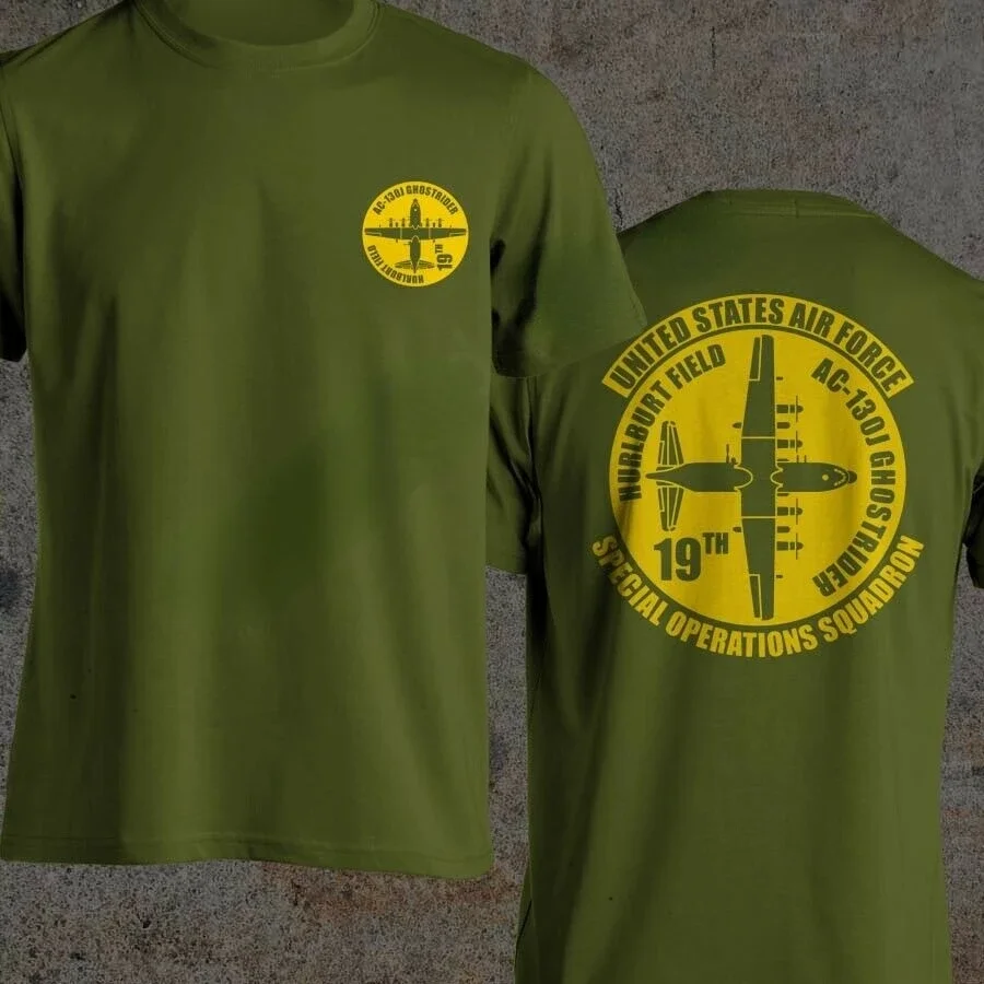 Special Operation Squadron 19th AC-130J Ghostrider T-Shirt Short Sleeve Casual 100% Cotton Shirts