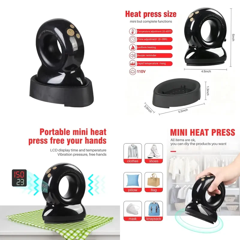 STROVAN Factory Direct Mini Portable Heat Press Machine Digital Sublimation Heat Transfer for DIY Phone Cases T-shirt Textile