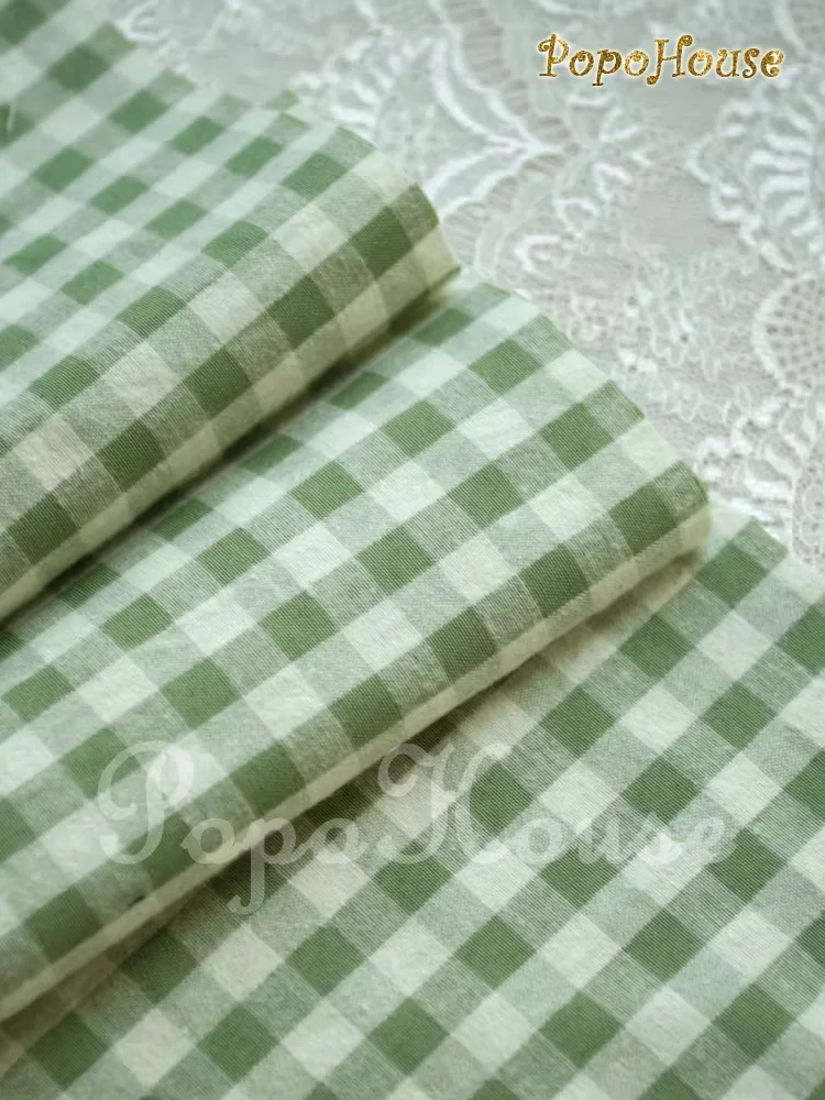 Tela de Algodón a Cuadros Roja y Verde Clásica de 140x50cm para Confección de Camisas y Manteles ZAKKA - Tela Teñida