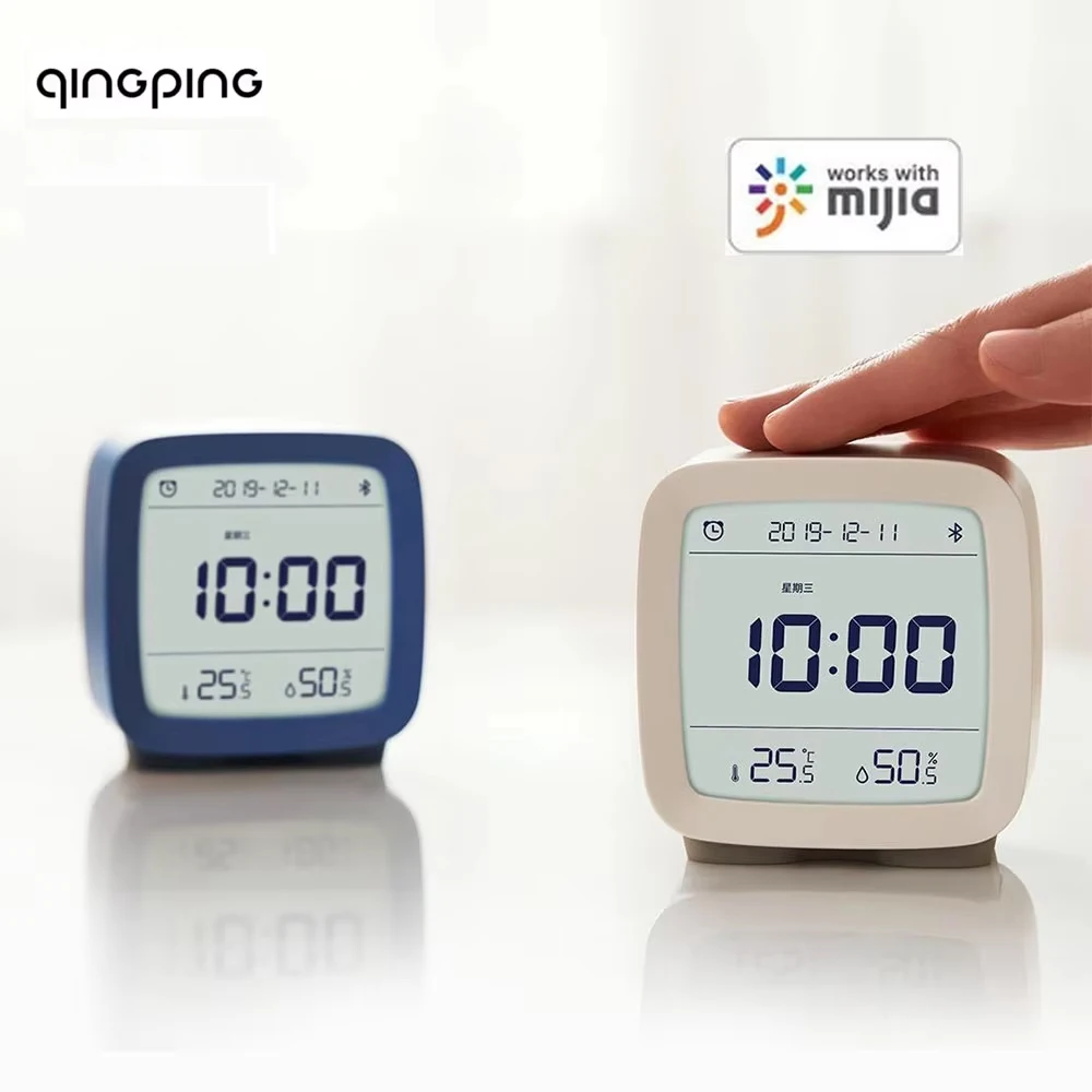 

Cleargrass Qingping smart Alarm Clock smart Control Temperature Humidity Display LCD Screen Adjustable Nightlight