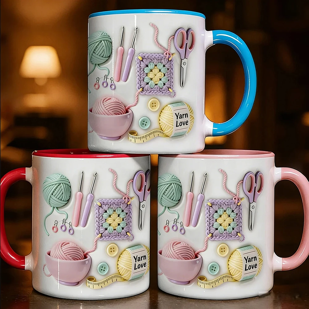 Personalized Yarn Lover Mug Crocheting Coffee Mug Yarn Mug Personalized Present For Crafters Crochet Lover Mom