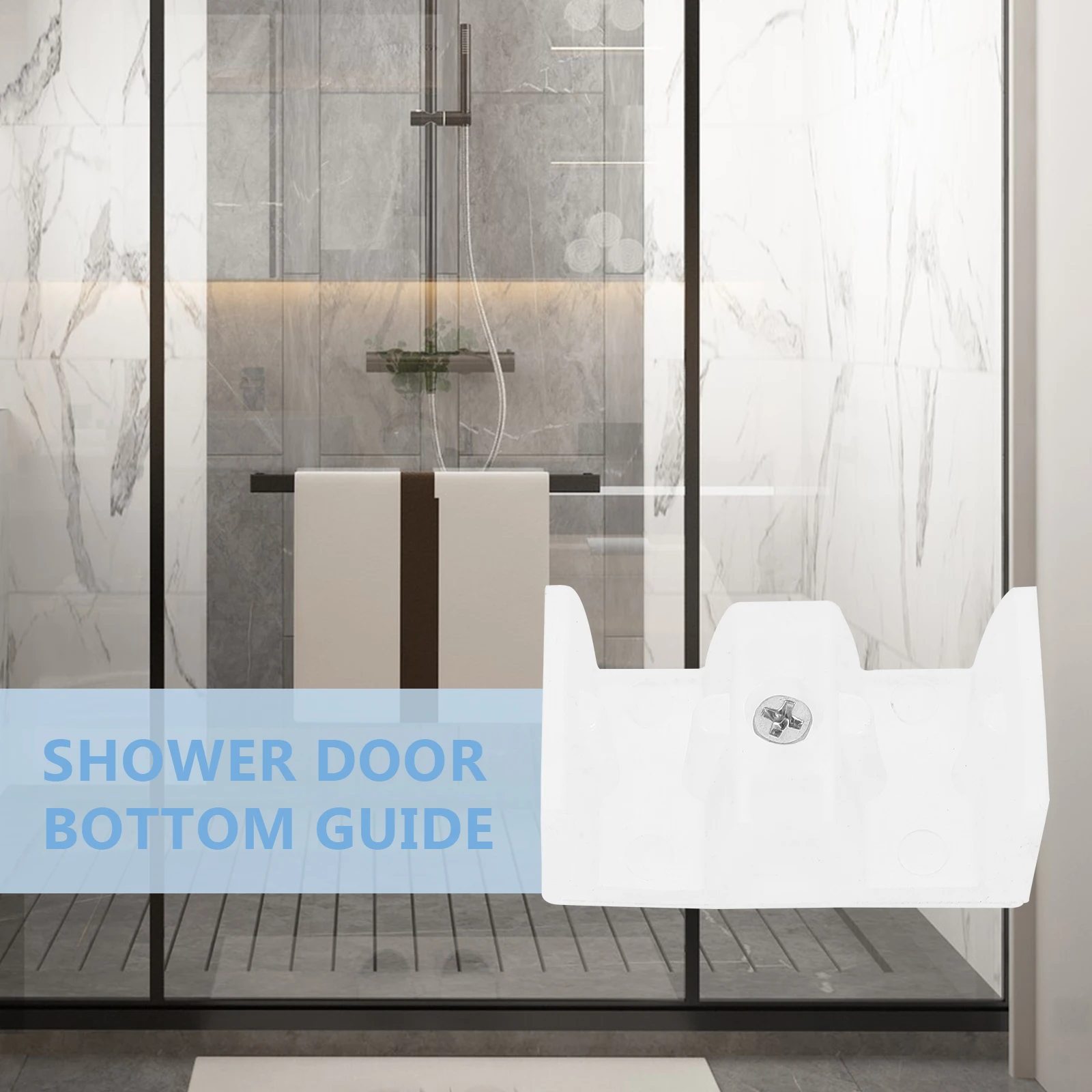 4pcs Anti collision Block Bottom Guide Shower Guides For Sliding Doors Sliding Door Bumpers Glass Stopper Shower Door Guides