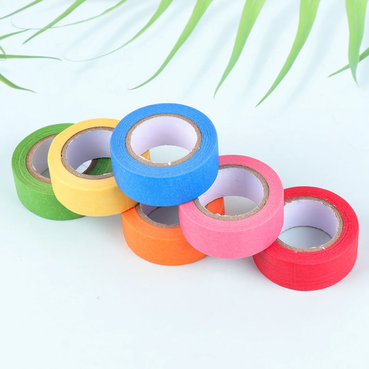 6 قطعة 24 مللي متر 12 متر قوس قزح الملونة شريطٌ لاصق اشي ورقة لزجة لاصق للحرف اليدوية وضع العلامات المنزل مكتب المشاريع المدرسية #6