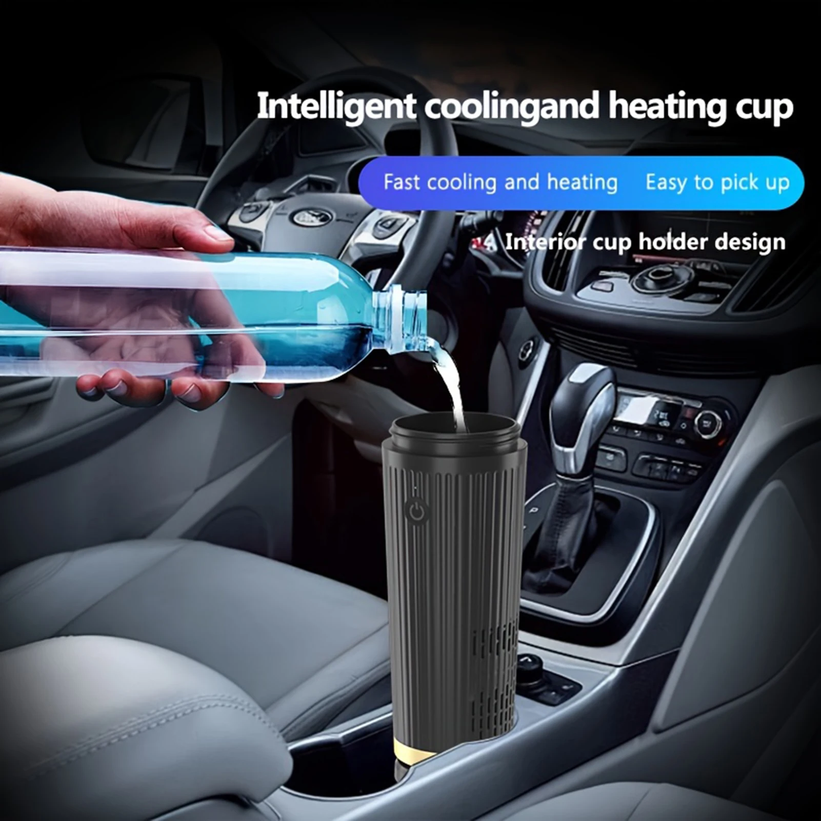 Smart Cooling and Heating Cup for Car Corrosion-resistant Safe Materials Drink Container Suitable for Water Beer Milk