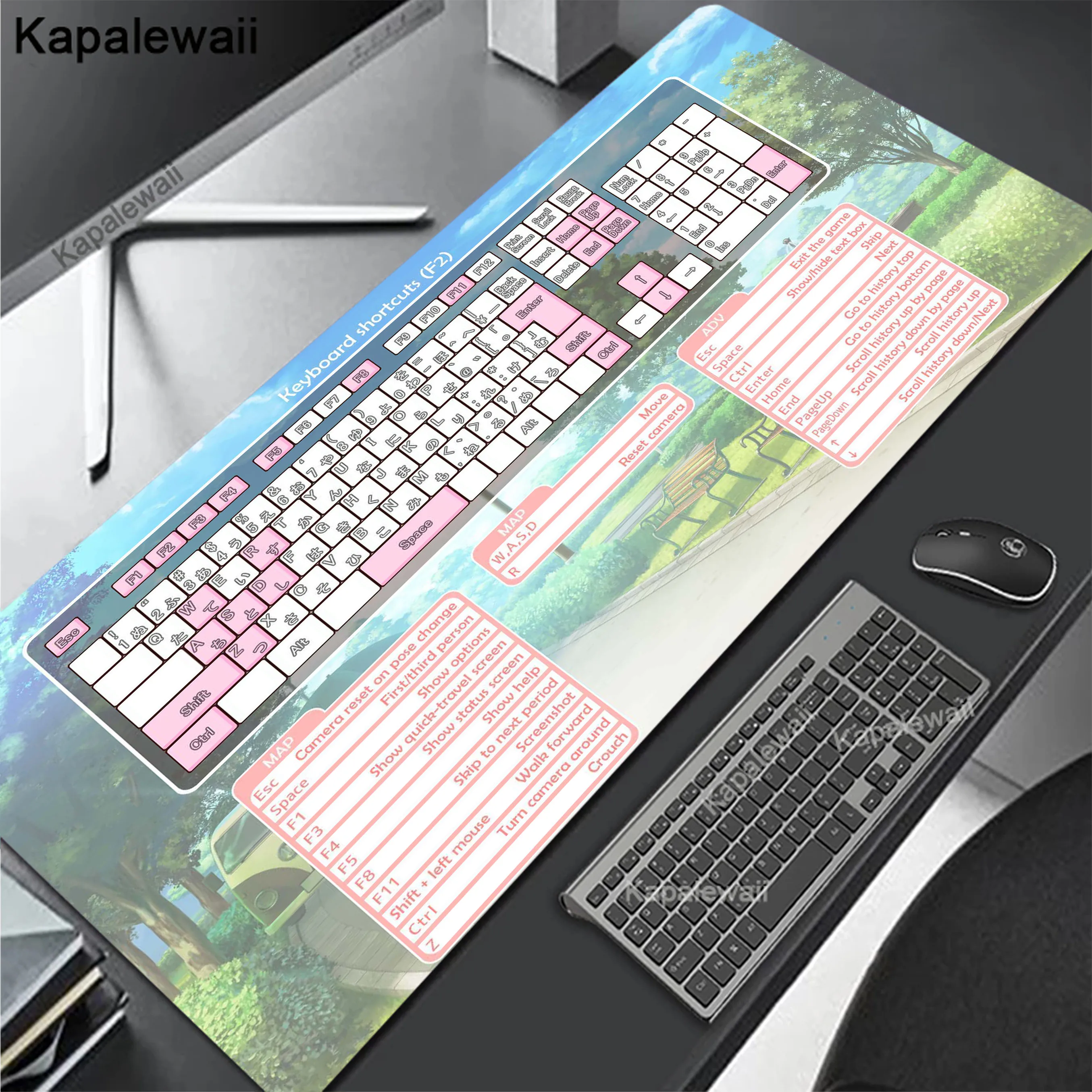 

Desk PS PPT Office Software Shortcut Key Gaming Mousepad Gamer Mousemat Mouse Mat Desk Pad XXL Mouse Pad Keyboard Mat 90x40cm