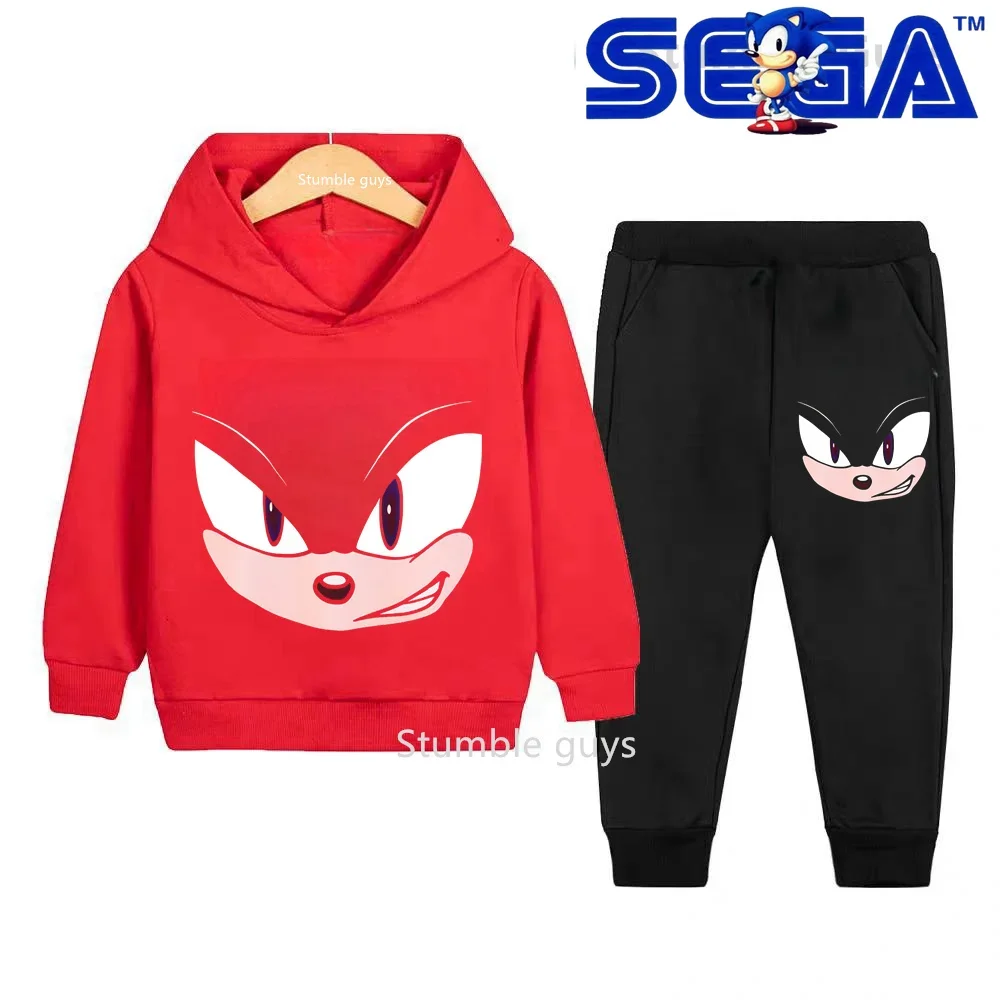 Ensemble à capuche Sonic pour enfants, vêtements pour garçons et filles, sweat-shirt chaud et décontracté, Trucksuit, vêtements actifs, nouvelle collection automne 2026 ​