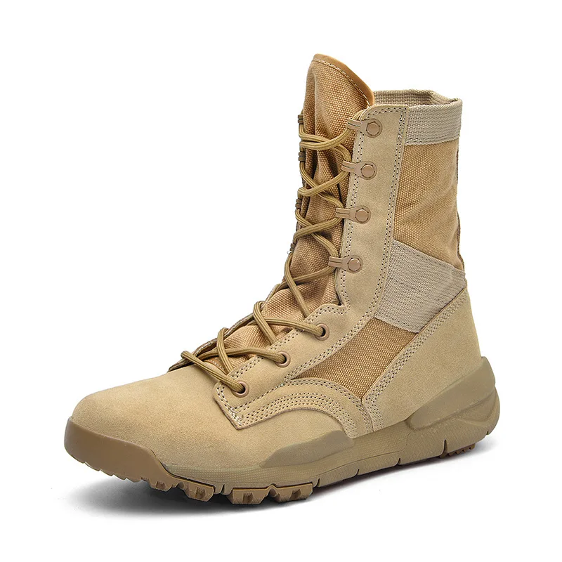 Men's and Women's Martin Boots New Autumn/Winter High Top Boots Outdoor Genuine Leather Desert Shoes Couple Men's Military Boots