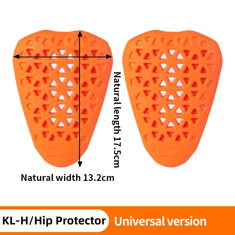 Universal Built-In Protective Gear CE1 Certified Motorcycle Pants Insert Hip Protector Soft Motocross Knee Pads Orange/Green