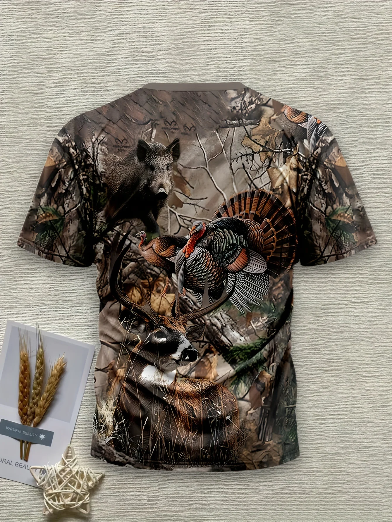 Camiseta Masculina Casual com - Outdoor Hunting Graphic Tees avaliação e preço
