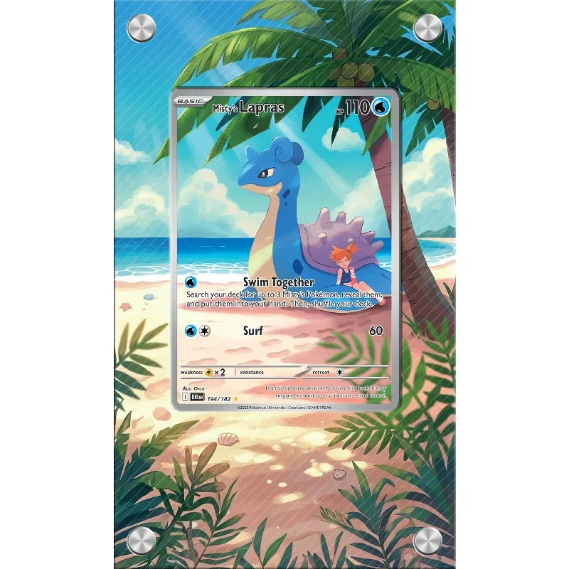 

Art Display for Pokemon Lapras Card PTCG Keychain Anime Game Collectibles Anime Merchandise Acrylic Protective Case Toys Gift