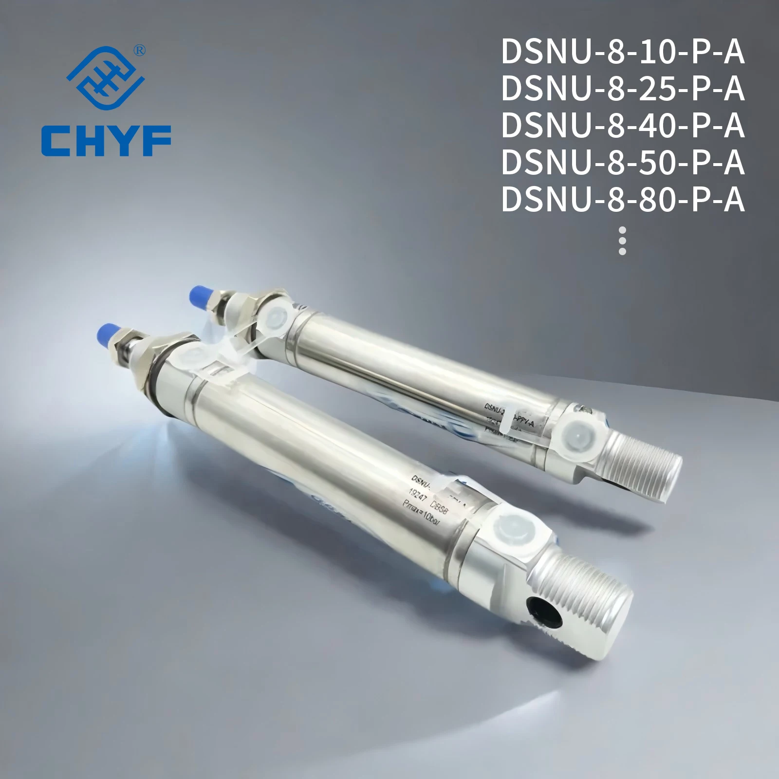 

CHYF DSNU Series Festo-Type ISO 6432 Round Air Cylinder Double-acting Self-Adjusting Cushioning