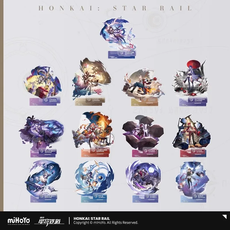 

Game Honkai Star Rail Official Genuine Product The Nihility Theme Acrylic Stand Sign Halloween Christmas Gifts Cosplay Ornament