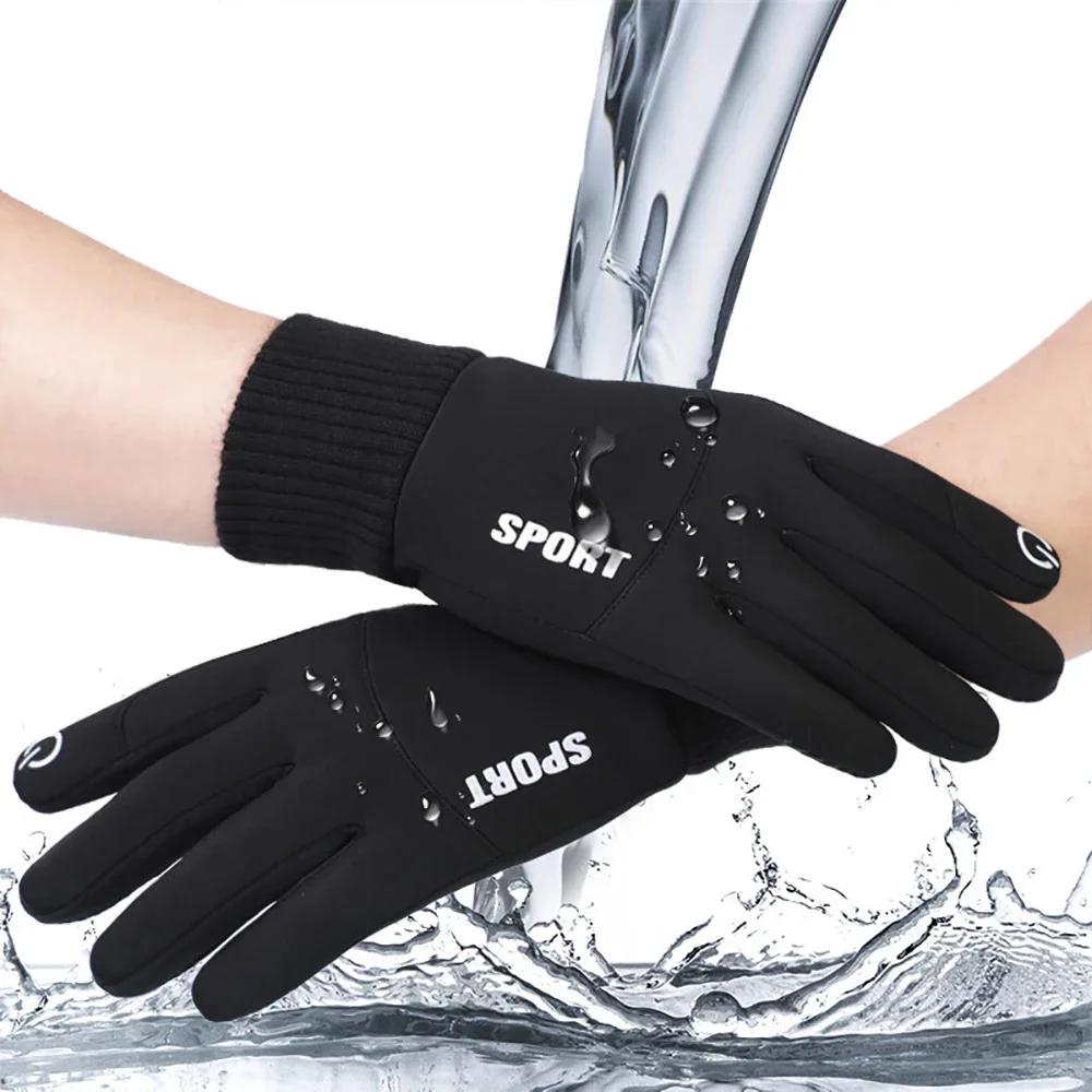 Gants de sport thermiques étanches pour hommes et femmes, écran tactile, parfaits pour le cyclisme, 1 paire Course à pied, conduite, randonnée, marche, travail