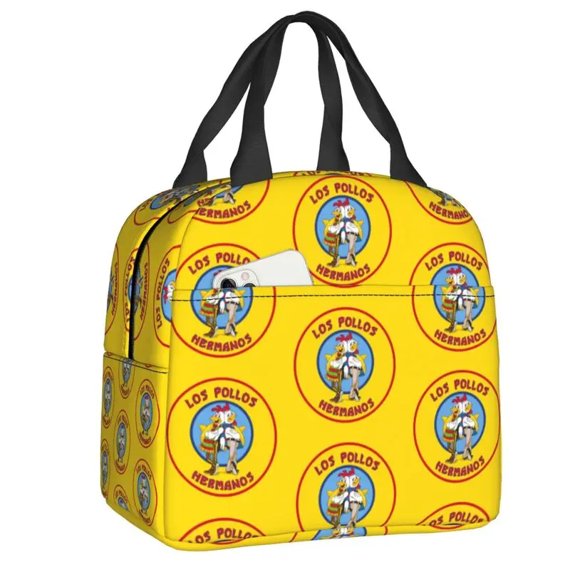 Breaking Bad Los Pollos Hermanos Insulated Lunch Bag for School Office The Chicken Brothers Leakproof Thermal Cooler Lunch Box