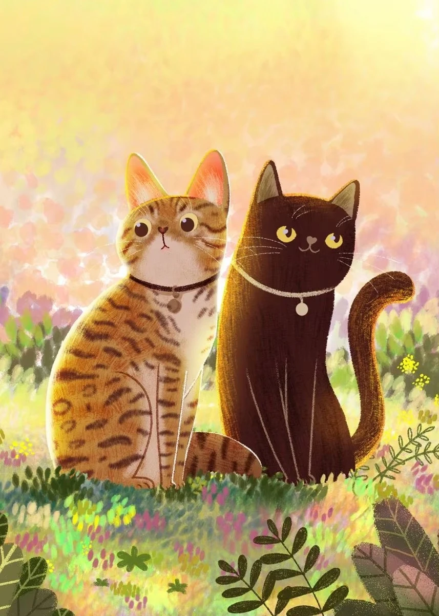 

Two Cats on a Date 500/1000/1200/2000 PCS Jigsaw Puzzles Family Activity Games for Gameroom Bedroom Gifts Home Decor