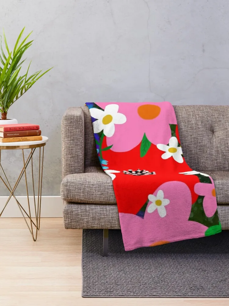 Flower Power! Throw Blanket hairy blanket loose blanket Fleece