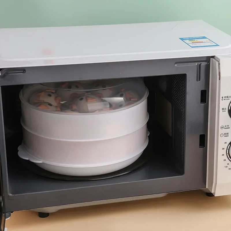 Microwave Steamer Kitchen Plus Tropical Lid Steam Drawer Household Multifunctional Plastic Steamer Compartment