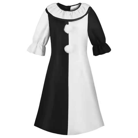 Halloween Horror Clown Costume Role Playing Cosplay Outfit for Adults Unisex Funny Scary Clown Suit